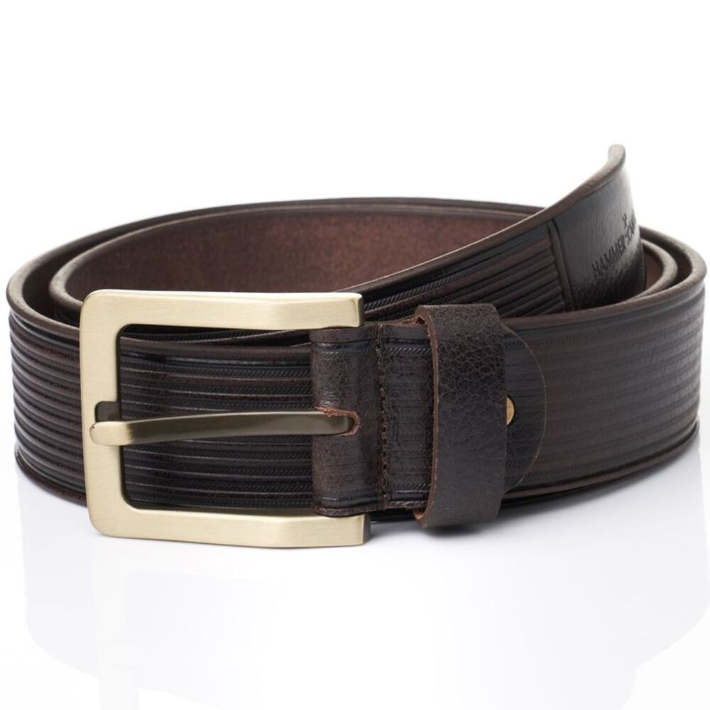 Hammer Anvil Mens Full Grain Leather 38 MM Casual Jean Belt - Picture 3 of 4